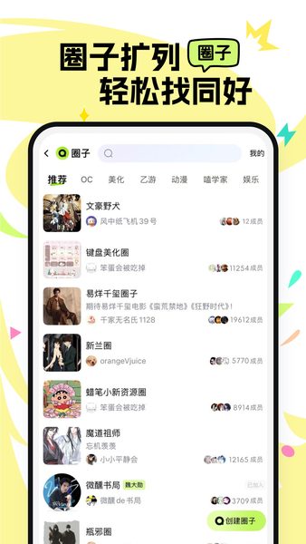按主题寻找圈子与同好