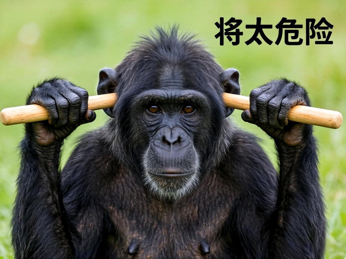 黑猴将棒子放耳朵里太危险？
