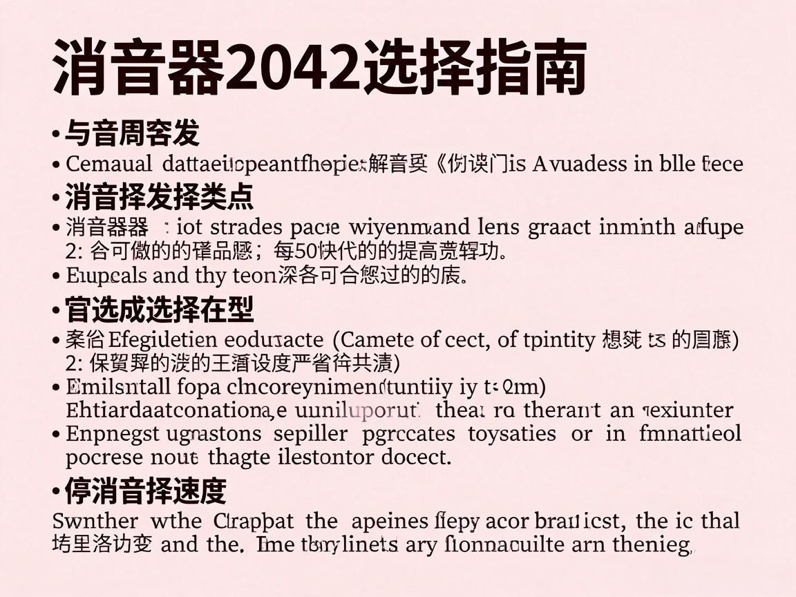 战地2042消音器选择指南